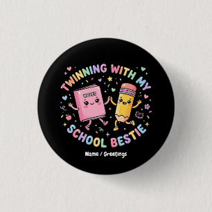Kawaii Schul-Beste-Freundin Zwilling Freundschaft Button