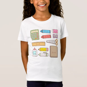 Kawaii Schulbedarf für Kinder T-Shirt