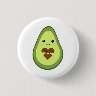 Kawaii Schwangere Avocado Niedliche Mutter Mutters Button