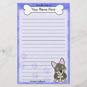 Kawaii Schwede Vallhund Briefpapier