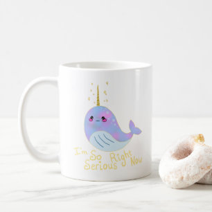 Kawaii Serious Narwhal Kaffeetasse