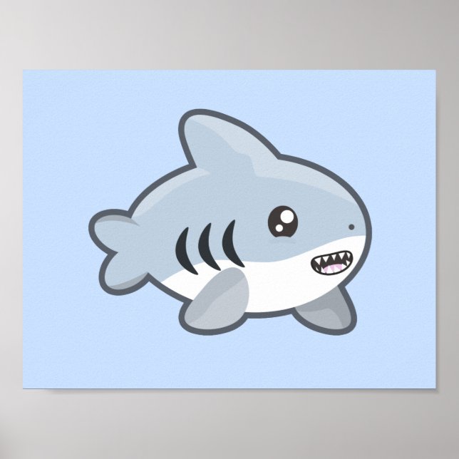 Kawaii Shark Poster (Vorne)