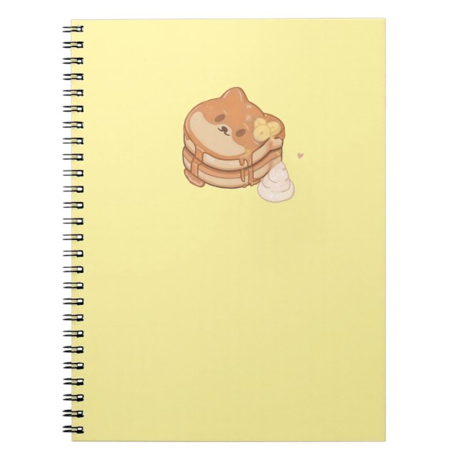 Kawaii Shiba Inu Bananas Pancakes Notebook Notizblock (Vorderseite)