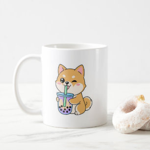 Kawaii Shiba Inu Boba 🐶🧋 – Süßer Bubble Tea Hund Kaffeetasse