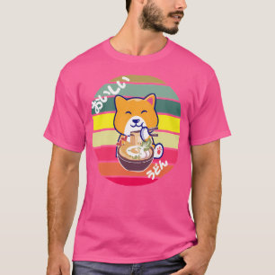 Kawaii Shiba Inu Corgi Japanei Ramen Art T-Shirt