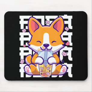 Kawaii Shiba Inu Dog Bubble Tea Boba Anime Gifts G Mousepad