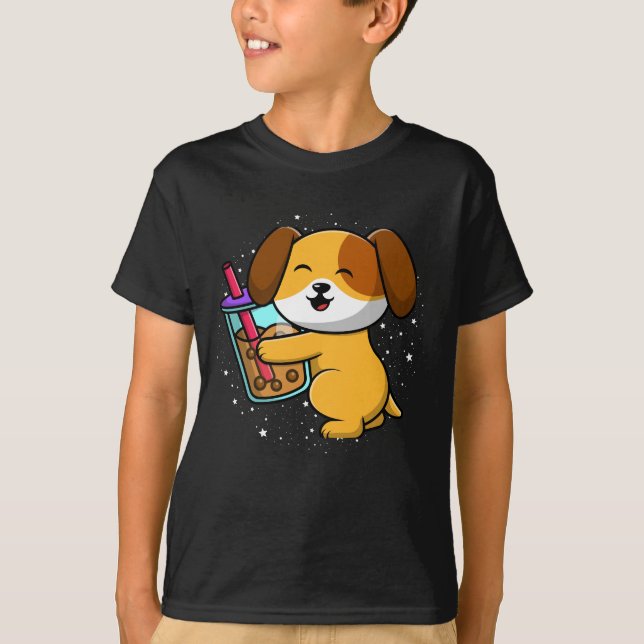 Kawaii shiba inu Hundebubble Tee boba japan corgi (Vorderseite)