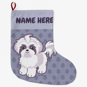 Kawaii Shih Tzu Großer Weihnachtsstrumpf