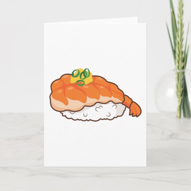 Kawaii Shrimp Sushi - Feinschmecker Kawaii Karte (Vorderseite)