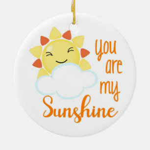 Kawaii sind Sie meine Sonnenscheinsun-Wolken Keramik Ornament