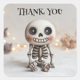 Kawaii Skeleton Danke Stickers