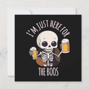 Kawaii Skeleton Halloween Oktoberfest Einladung