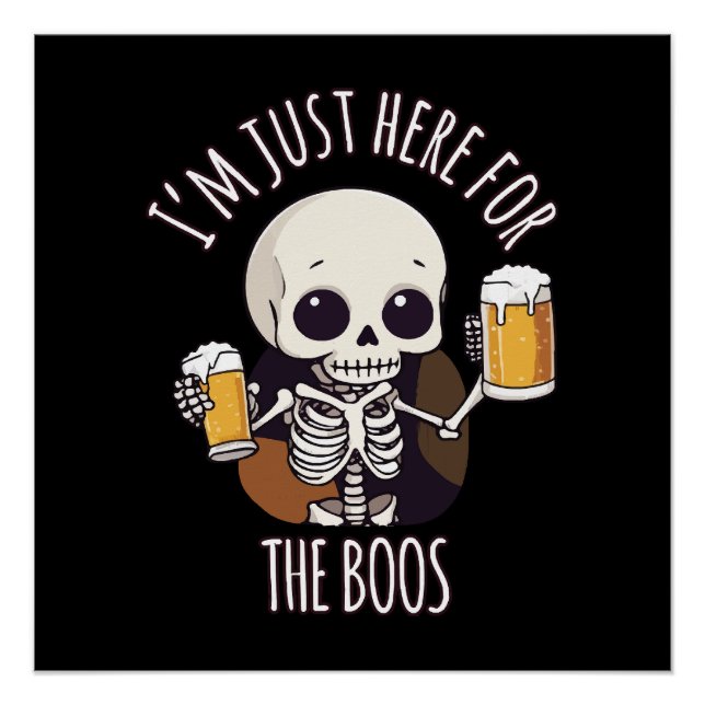 Kawaii Skeleton Halloween Oktoberfest Poster (Vorderseite)