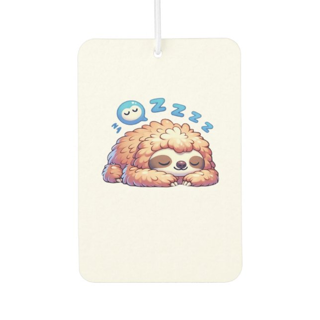 Kawaii Sleepy Sloth Napping Zzz Funny Lazy Animal  Autolufterfrischer (Vorderseite)