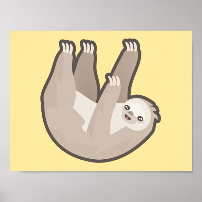 Kawaii Sloth Poster (Vorne)