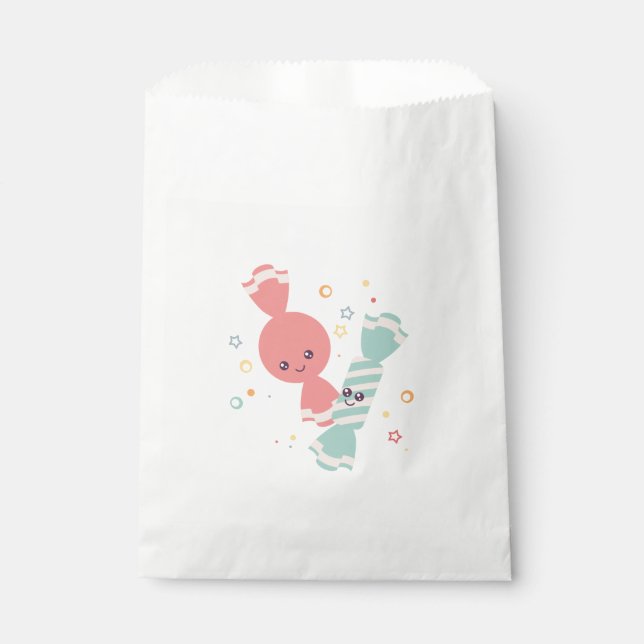 Kawaii Smiling Candy Favor Bag Geschenktütchen (Vorderseite)
