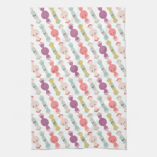 Kawaii Smiling Candy Kitchen Handtuch