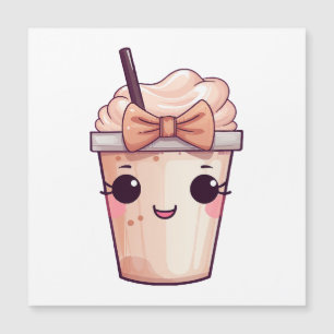Kawaii Smiling Frappe Magnetkarte
