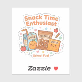 Kawaii Snack-Zeit-Enthusiast Süßes Schulessen  Aufkleber