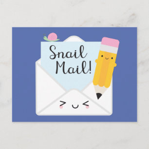 Kawaii Snail Mail Postkarte