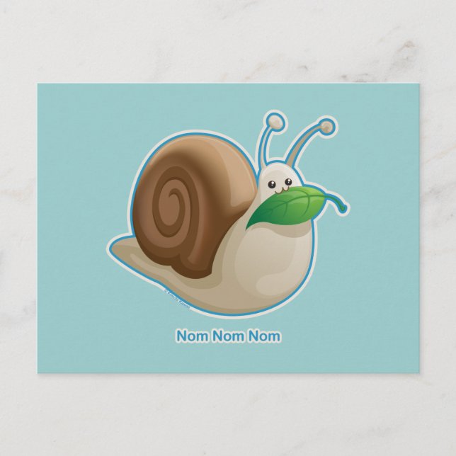 Kawaii Snail Postkarte (Vorderseite)