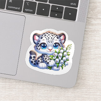 Kawaii Snow Leopard Urcat Anime Stickers Aufkleber