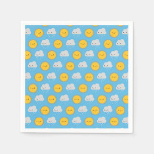 Kawaii Sonne & Regen Serviette