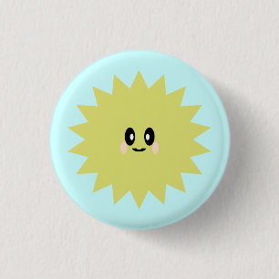 KAWAII SONNE-SONNENSCHEIN-NIEDLICHER GLÜCKLICHER BUTTON