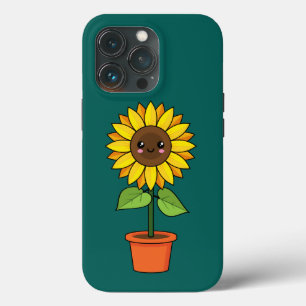 Kawaii Sonnenblume Pflanze in einem Topf Case-Mate iPhone Hülle