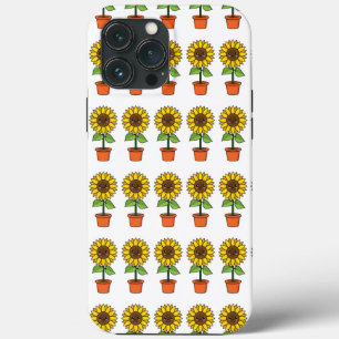 Kawaii Sonnenblume Pflanze in einem Topf Case-Mate iPhone Hülle