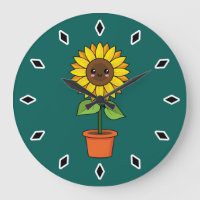 Kawaii Sonnenblume Pflanze in einem Topf