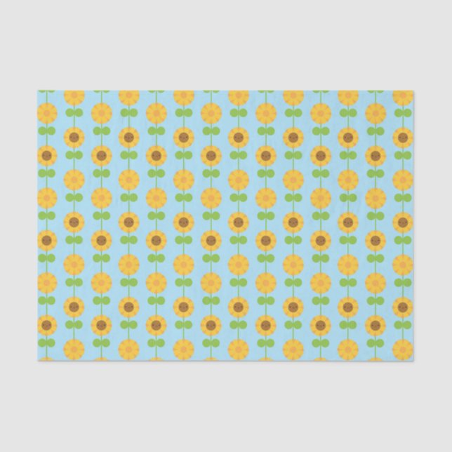 Kawaii Sonnenblumen Seidenpapier (Vorderseite)