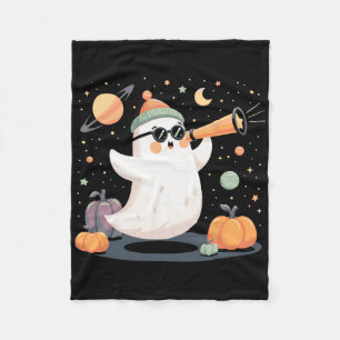 Kawaii Space Ghost Teleskop Gruseliger Halloween P Fleecedecke