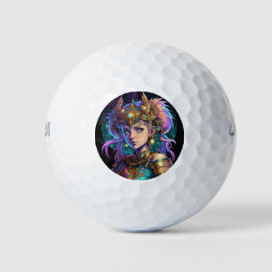 Kawaii Space Warrior Girl Golfball
