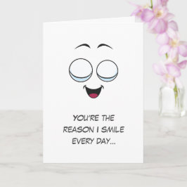 Kawaii Spaß Liebe Emoticon Funny Valentinstag Karte