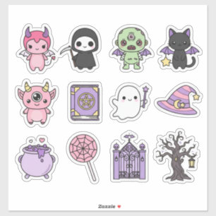 Kawaii Spooky & Niedliches Halloween-Stickerpack Aufkleber