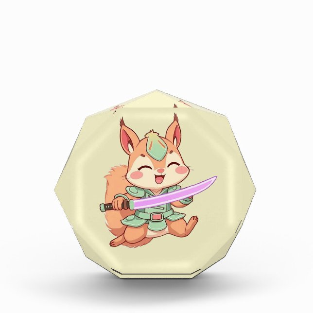 Kawaii Squirrel Samurai. Fotoblock (Vorderseite)