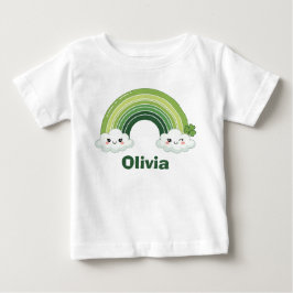 Kawaii St. Patrick's Day Grüne Regenbogen Baby T-shirt