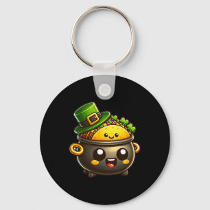 Kawaii St. Patricks' Day Pot O Tacos Irisch Mexika Schlüsselanhänger