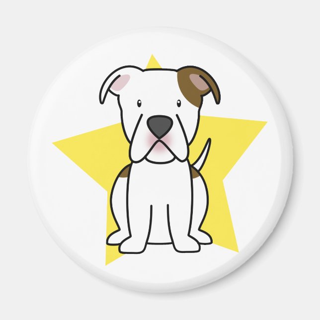 Kawaii Star American Bulldog Magnet (Vorne)