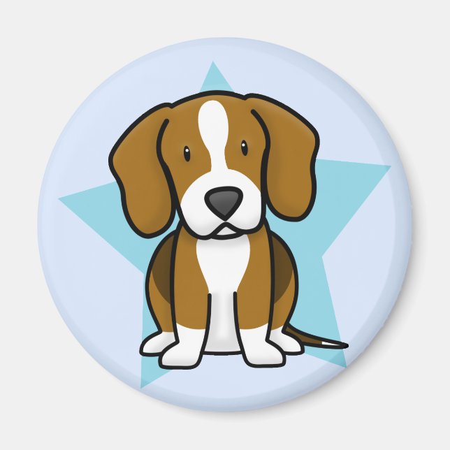 Kawaii Star Beagle Magnet (Vorne)