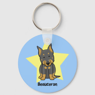 Kawaii Star Beauceron Schlüsselanhänger