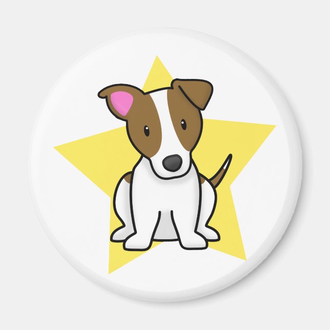 Kawaii Star Jack Russell Terrier Magnet (Vorne)