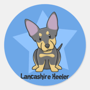 Kawaii Star Lancashire Heeler Runder Aufkleber