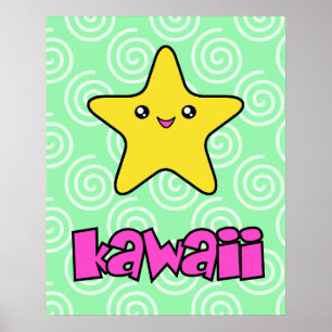 Kawaii Star Poster