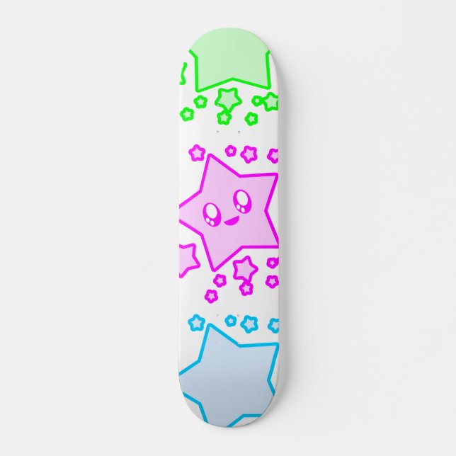 KAWAII STARS GLÜCKLICH PLATZ SKATEBOARD (Vorne)