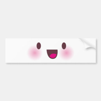 Kawaii stellen gegenüber autoaufkleber