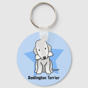Kawaii Stern Bedlington Terrier Schlüsselanhänger