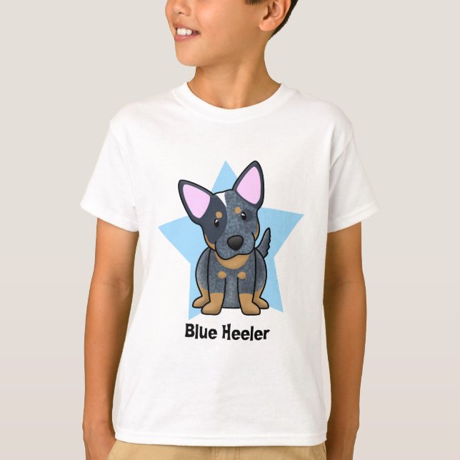 Kawaii Stern blauen Heeler Kindes T-Shirt (Vorderseite)