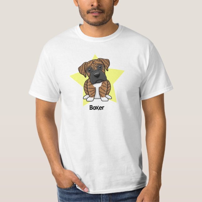 Kawaii Stern-Brindle Boxer T-Shirt (Vorderseite)